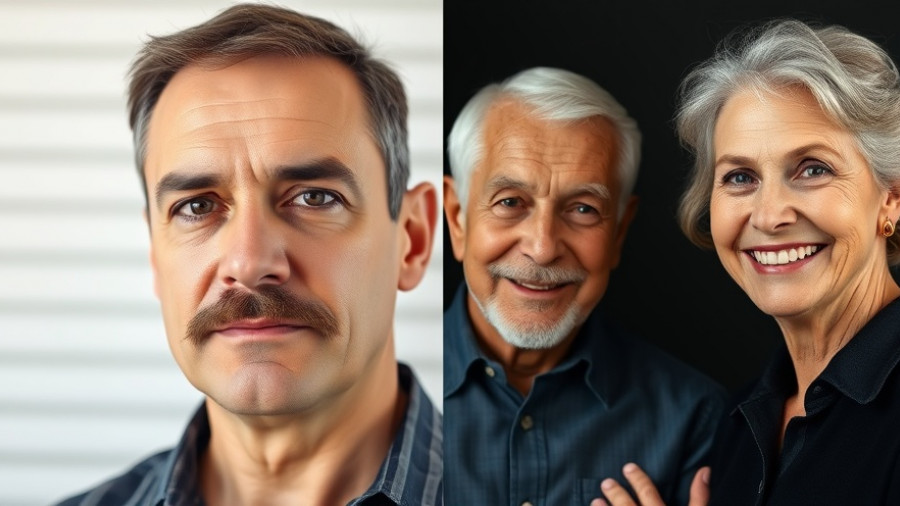 Contrasting portrait photos: serious man and smiling couple, sanctuary state Illinois fatalities.