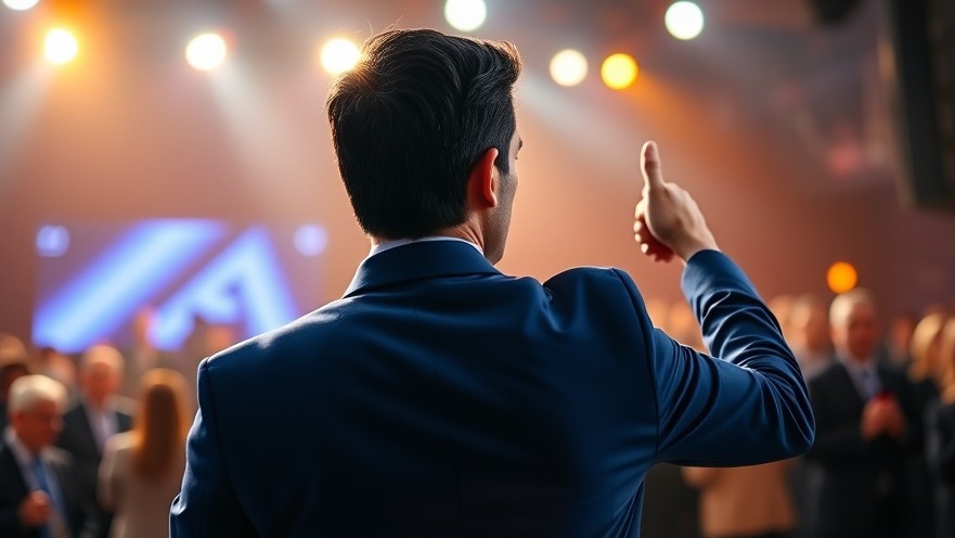 Charlie Kirk, a Turning Point USA legacy advocate, gives a thumbs up in a dynamic event setting.