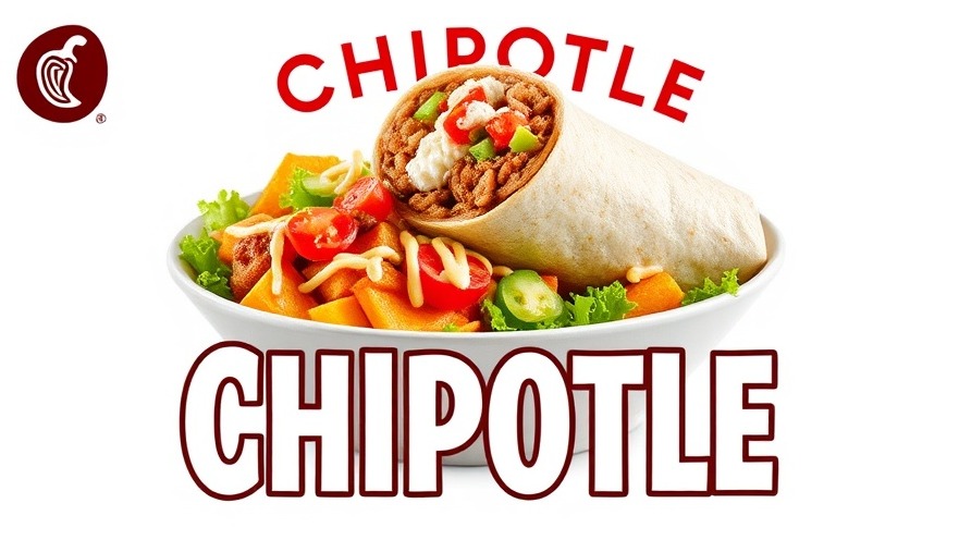 Vibrant Chipotle burrito and bowl promoting Kansas City dining deals.