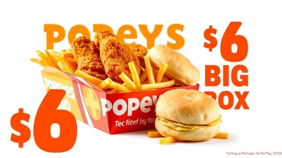 Indulge in Kansas City Popeyes special: $6 Big Box meal with crispy chicken.