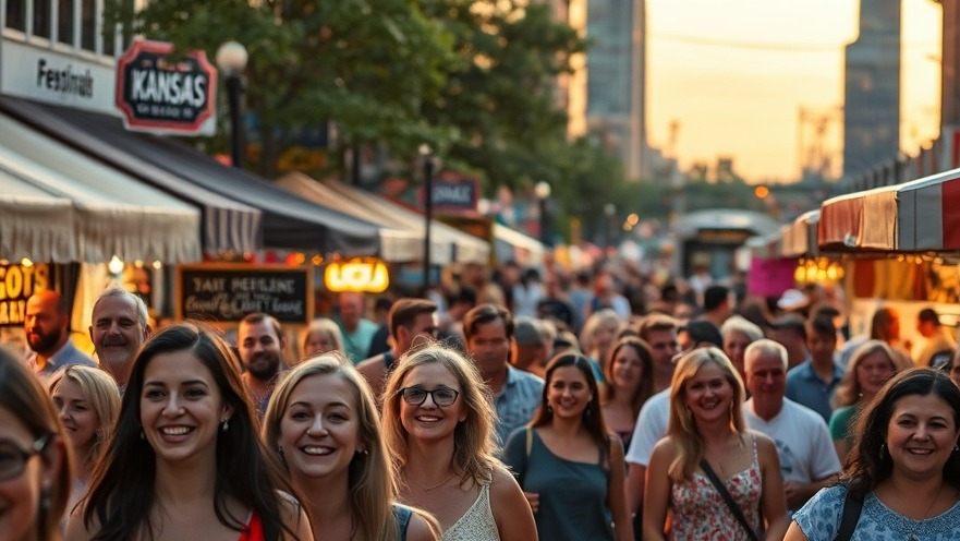 Vibrant crowd at a Kansas City street festival, perfect for family activities and free events.