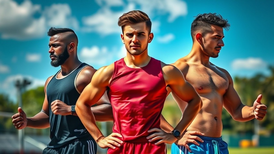 Athlete's dynamic transformation highlighting fitness motivation and mental health awareness outdoors.