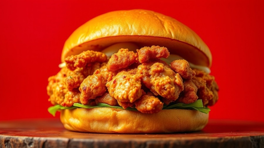 Delicious crispy chicken slider for Kansas City food events, vibrant and enticing presentation.