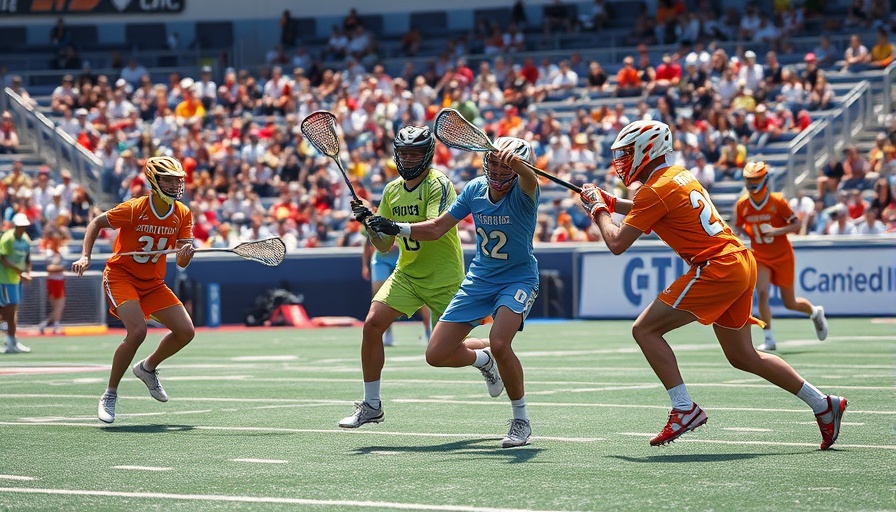 Kansas City events lacrosse match with players in action, vibrant scene.