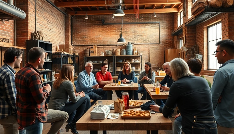 Kansas City local businesses meeting in an artisan workshop.
