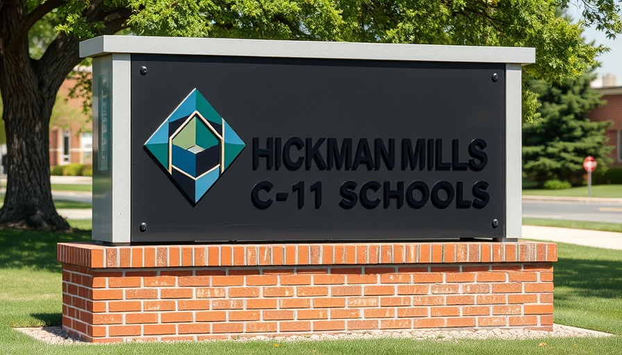 Hickman Mills C-1 Schools sign in Kansas City politics.