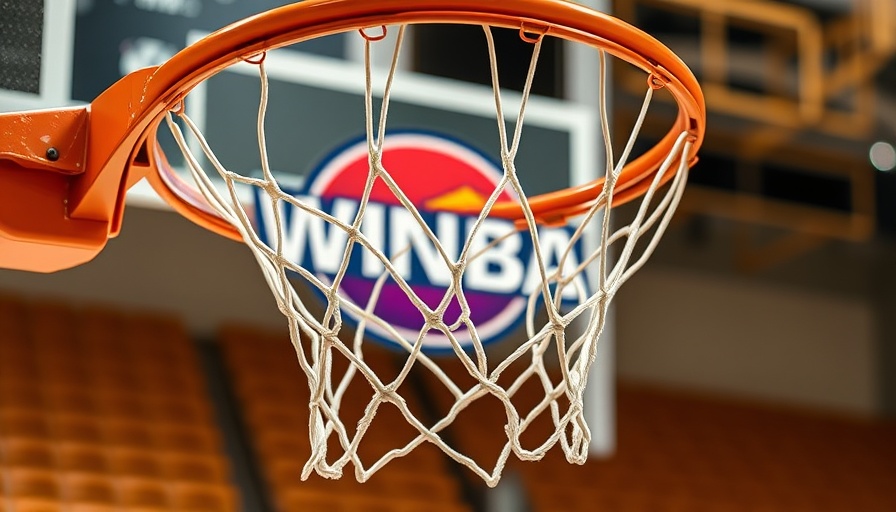 WNBA logo on basketball hoop hints at Kansas City expansion news.