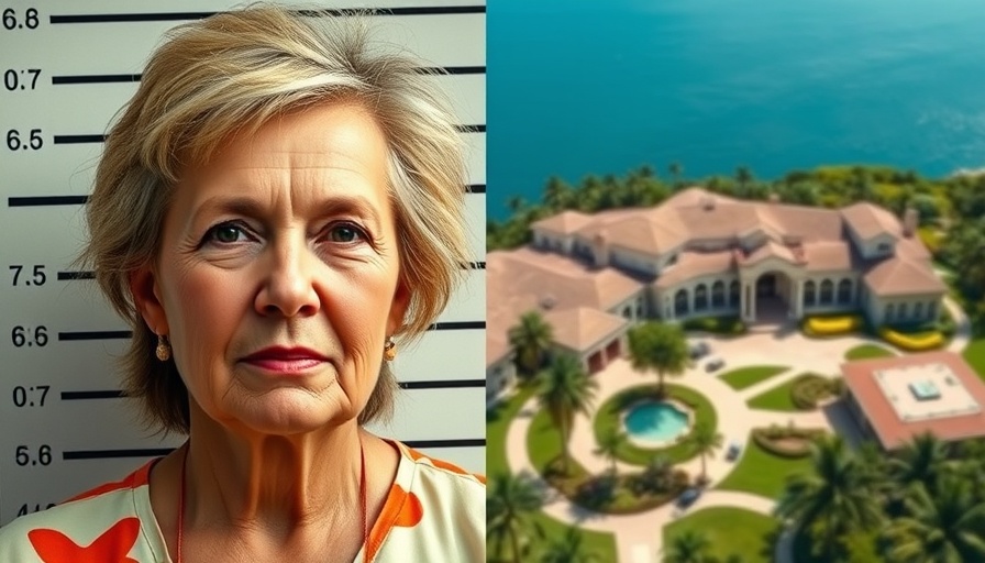 Urgent message for President Trump arrest with Mar-a-Lago estate images and mugshot.
