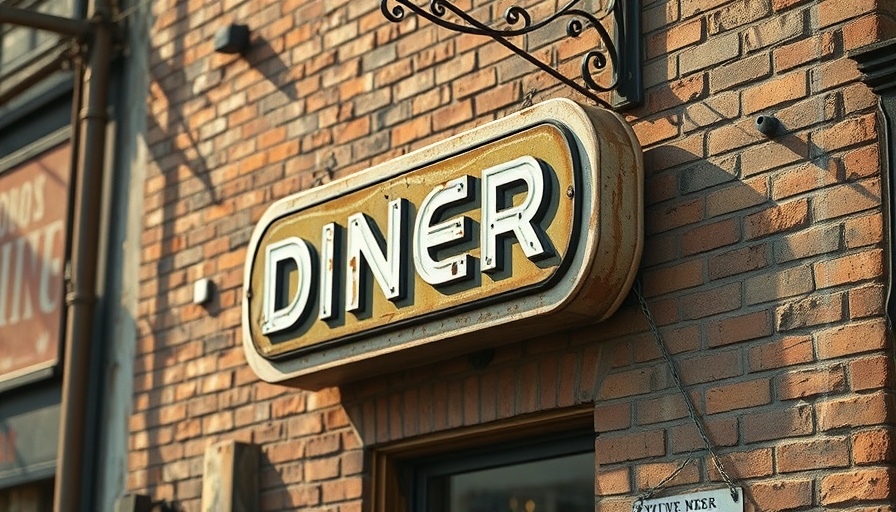 Kansas City restaurant lease dispute involving vintage diner sign on brick wall.