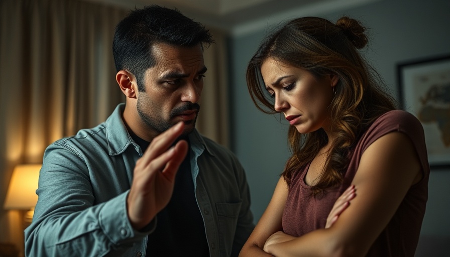 Emotional abuse and coercive control depicted with distressed woman.