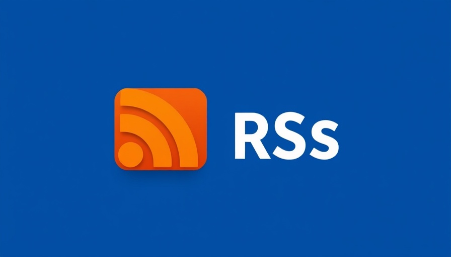 Modern RSS app logo with orange icon on blue background