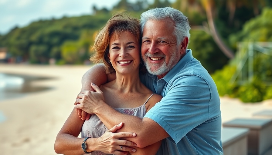 Finding Love After 50 in Kansas City - Happy couple on the beach.