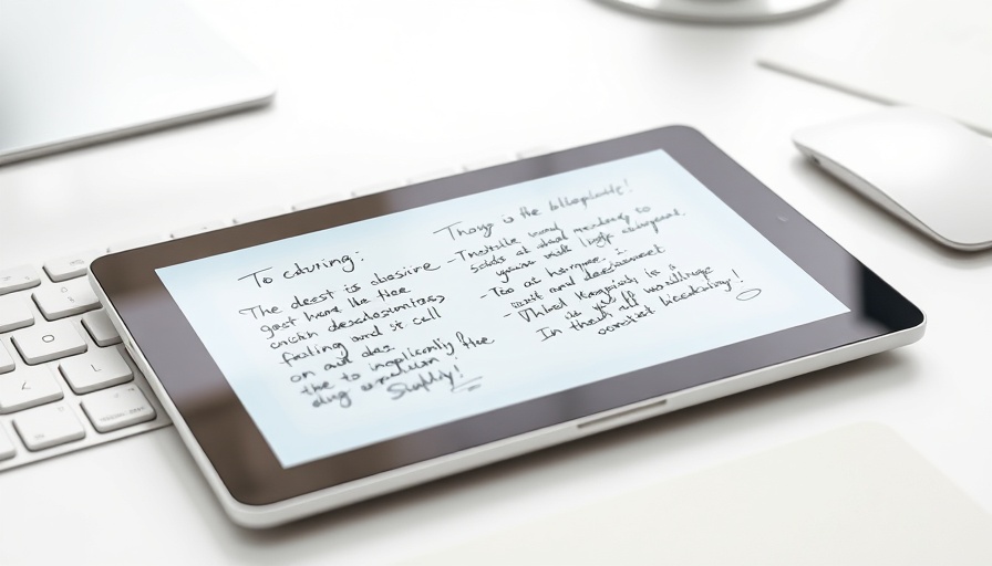 reMarkable Paper Pro Move on keyboard with handwritten notes.