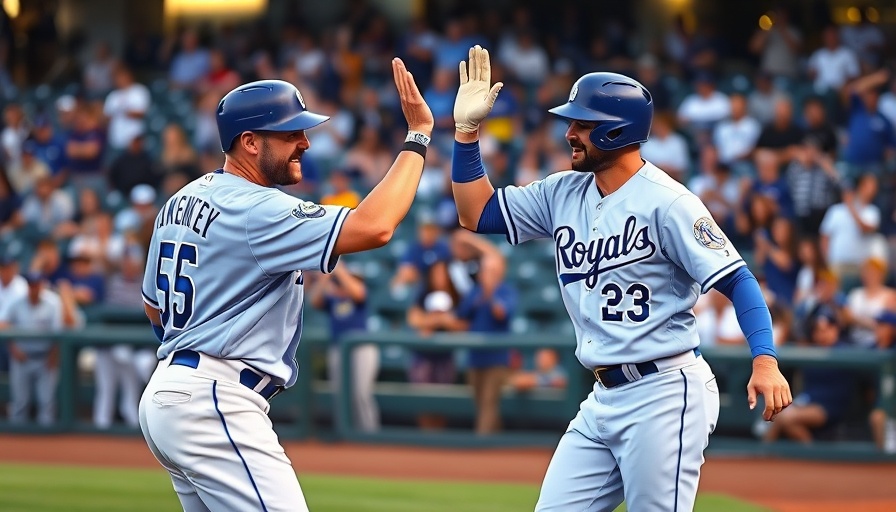 Kansas City Royals players celebrating on field.