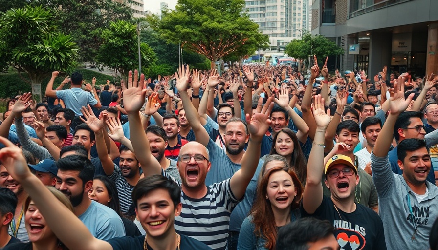 Energetic crowd celebrating in Kansas City neighborhoods.