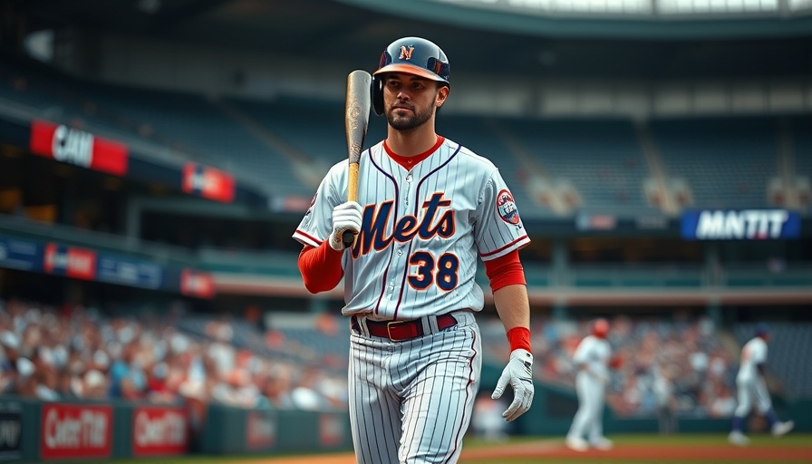 Mets player on field during trade deadline performance.