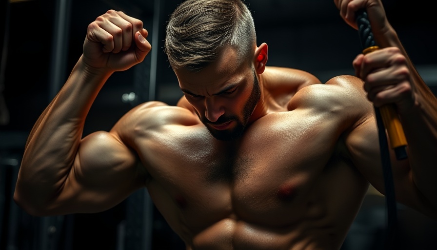 Muscular man using cable machine demonstrating 6-12-25 training method