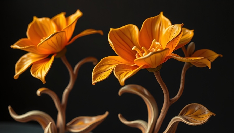 Kansas City local artist spotlight: vibrant ceramic flower sculptures.