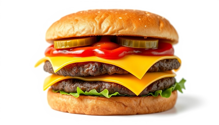 50-cent Double Cheeseburger at McDonald’s with cheese and pickles.