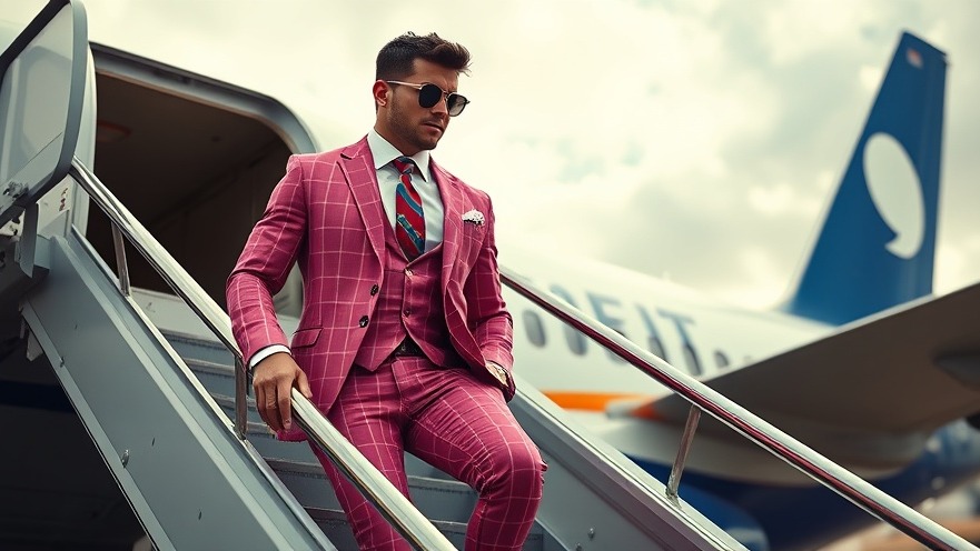 Patrick Mahomes in a pink checkered suit, representing the Kansas City Chiefs roster.