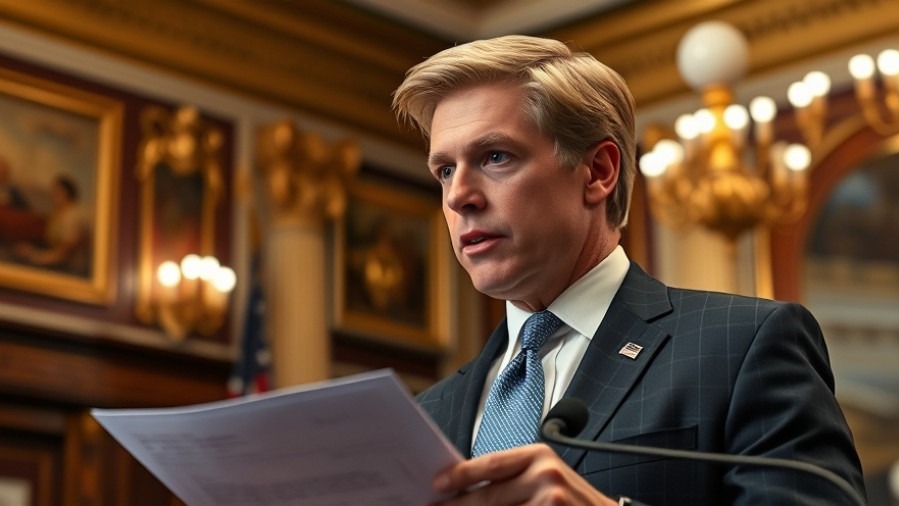 Congressman Eric Swalwell discussing Democratic candidates 2028 in an elegant setting.