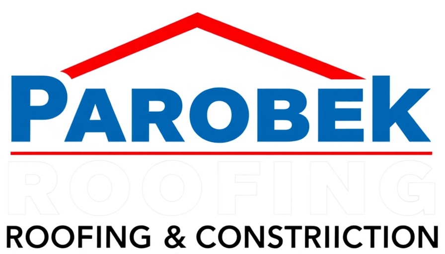 Parobek Roofing and Construction logo in red and blue.