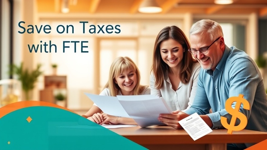 Smiling family reviewing financial documents, embodying relief and happiness while learning to save on taxes with FTE.