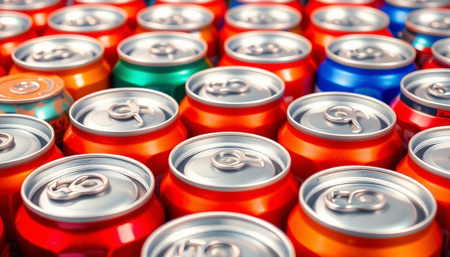 Colorful soda cans showcasing Catalonia sugary beverage tax effects.