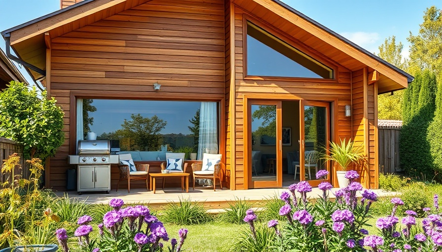 Modern home exterior with open patio and garden, highlighting the importance of management LLC for landlords.