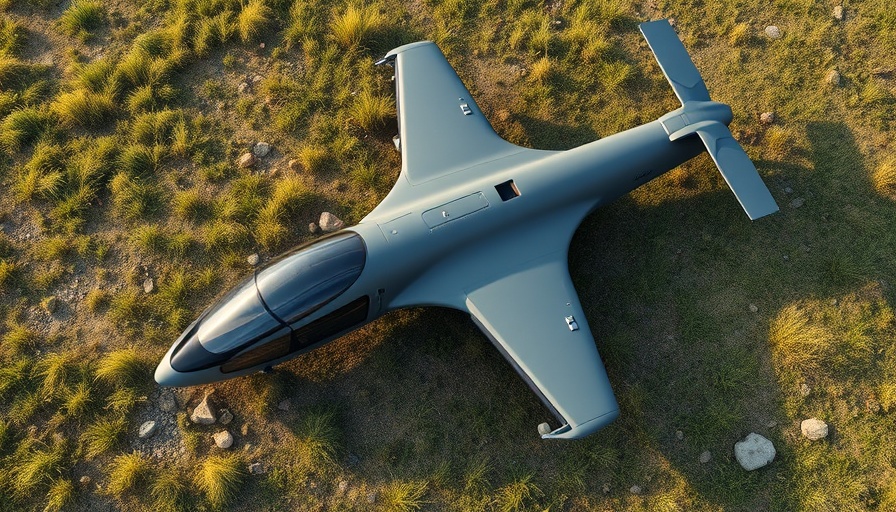 Sleek VTOL aircraft on a grassy terrain, related to West Michigan venture capital investment.
