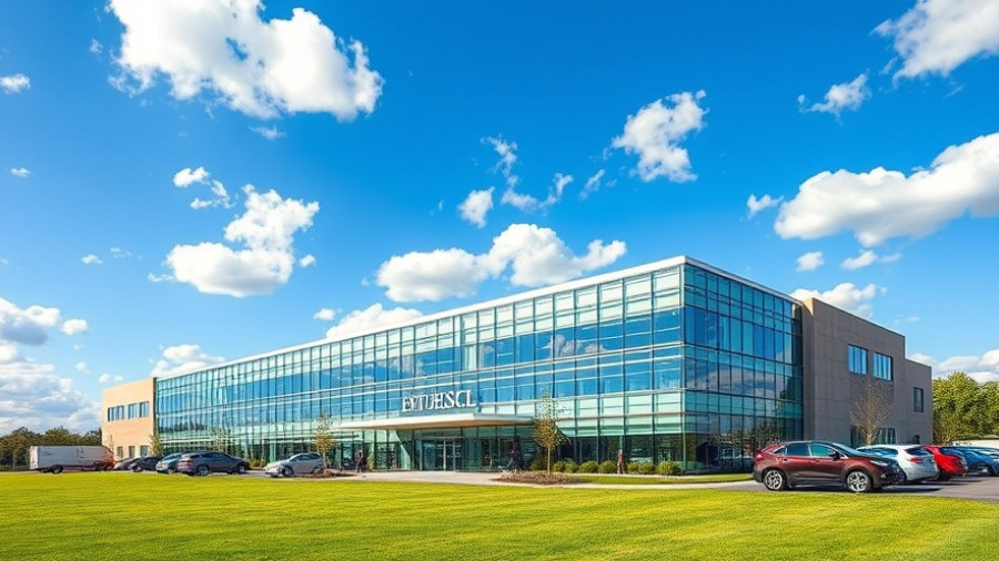 Zeeland Specialty Care Center modern architecture with people outside.