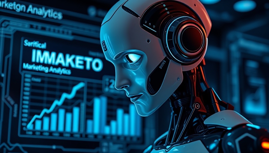 Futuristic AI in marketing concept with a digital interface.
