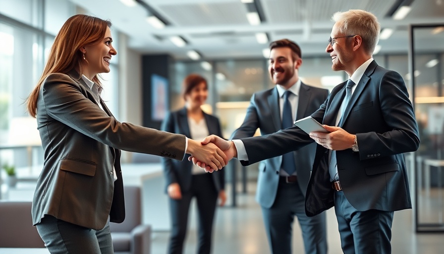 Professional handshake in business meeting highlighting customer acquisition cost.