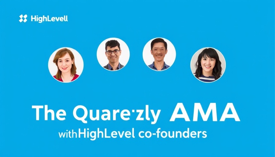 HighLevel co-founders featured in AMA session, bright blue background.