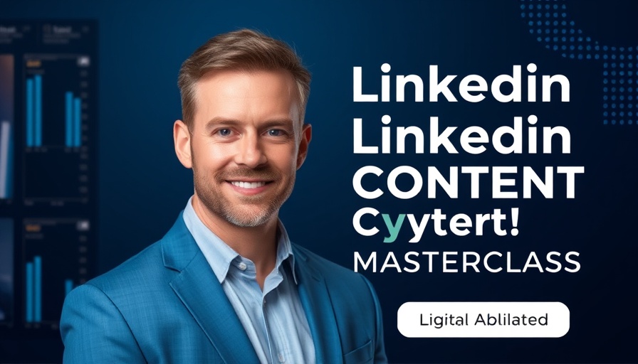 Promotional banner for LinkedIn masterclass with the guest's photo.