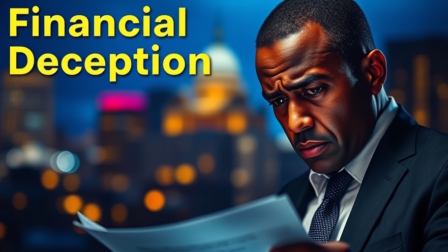 Concerned Haitian-American businessperson reviewing documents on financial deception.