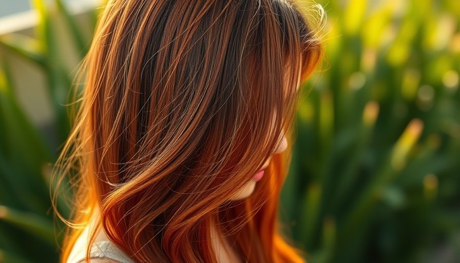 Vibrant spiced sienna hair color glowing in natural light