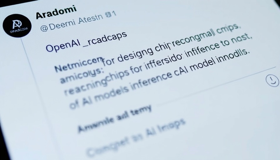 OpenAI and Broadcom AI chips collaboration announcement on social media.