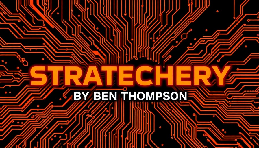 Modern tech design with abstract circuitry and bold text on orange and black background, highlighting rare earth supply chain challenges.