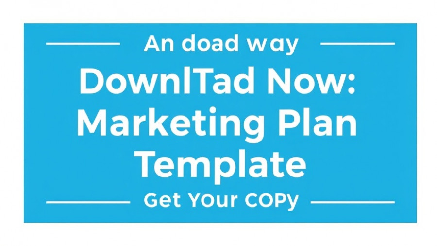 Blue text banner for free marketing plan template
