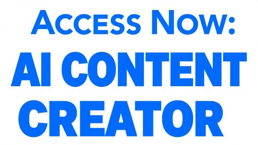 Text promoting free AI content creator tool