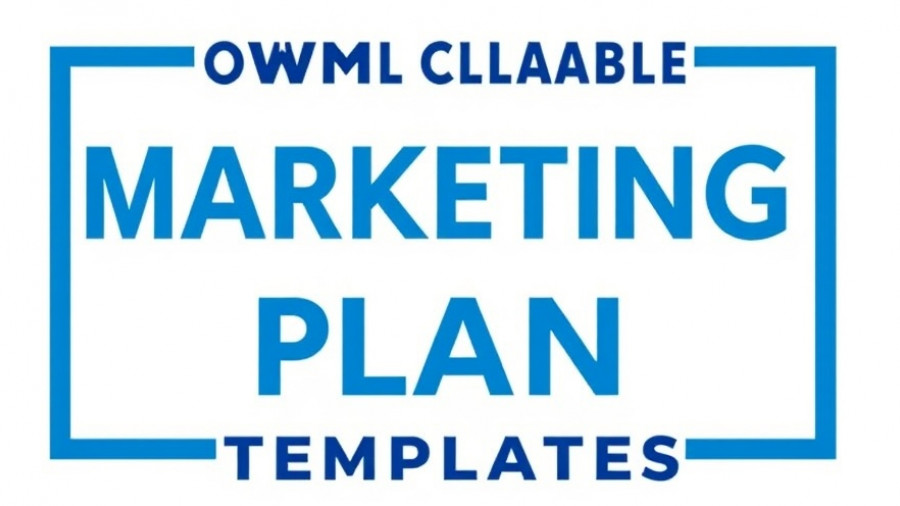 Banner promoting free marketing plan template download