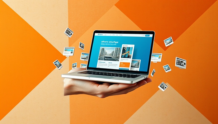 Collage of high-converting landing pages displayed on a laptop.