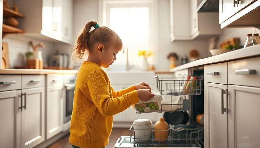 Young girl mastering essential life skills in kitchen