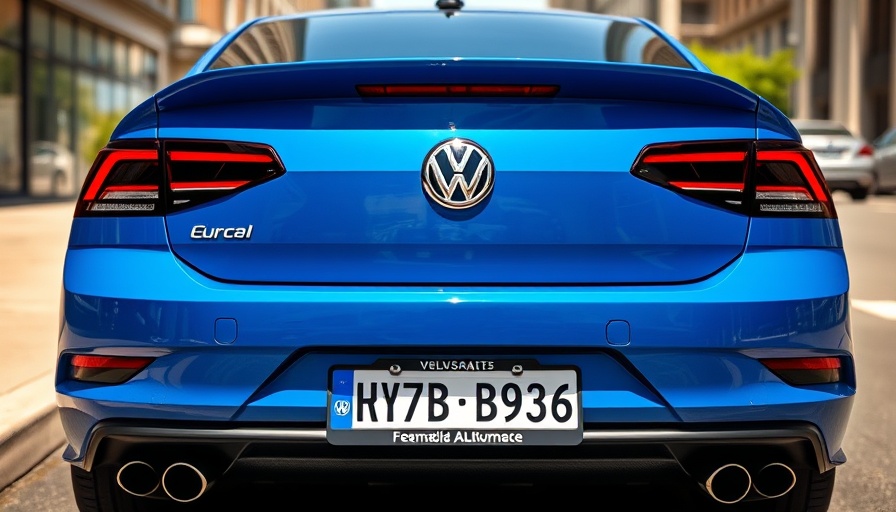 Close-up of blue car with blurred license plate, personalized license plate regulations.