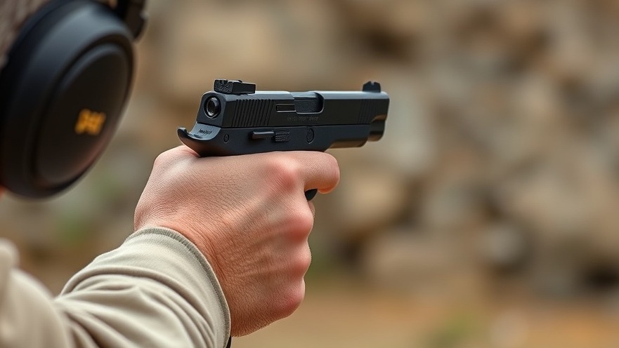 Practicing shooting mechanics for improved accuracy with a handgun using one hand.