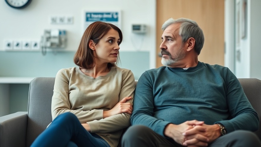 Couple in doctor's office showing emotional health and resilience in illness.