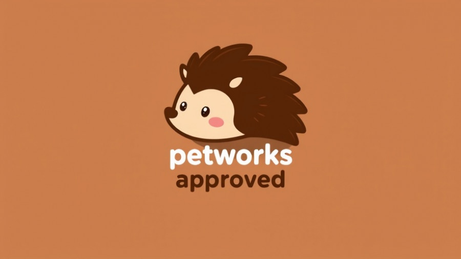 Petworks approved logo depicting a cartoon hedgehog