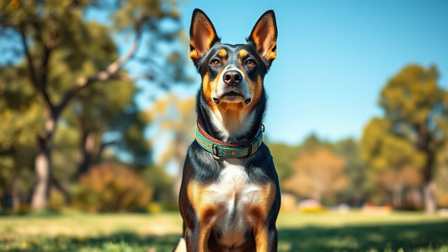Dog wearing an E-collar in a park, highlighting e-collars for dog training.