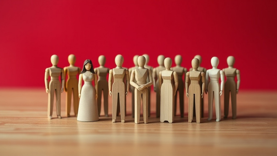 Understanding Your Customer Demographic with wooden figurines against red.